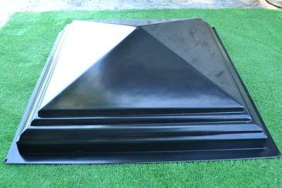 Pfeilerabdeckung Schalungsform 45x45 Cm – Gießform Für Betonpfosten, Aus Stabilem PP-Kunststoff, Wiederverwendbar