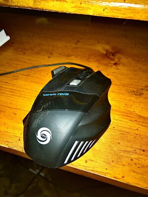 Gaming Wired Mouse 5500DPI USB 6 Buttons LED Backlit Light PC Laptop Computer US