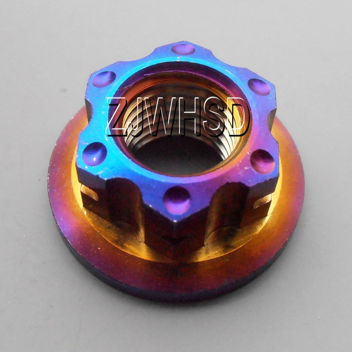 M6 x 1 Ti tanium Hex Colorful Flange Flower Nut for Motorcycle