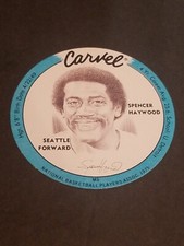 1975 CARVEL BASKETBALL CARD SPENCER HAYWOOD SEATTLE SUPER SONICS MINT COND. BLUE