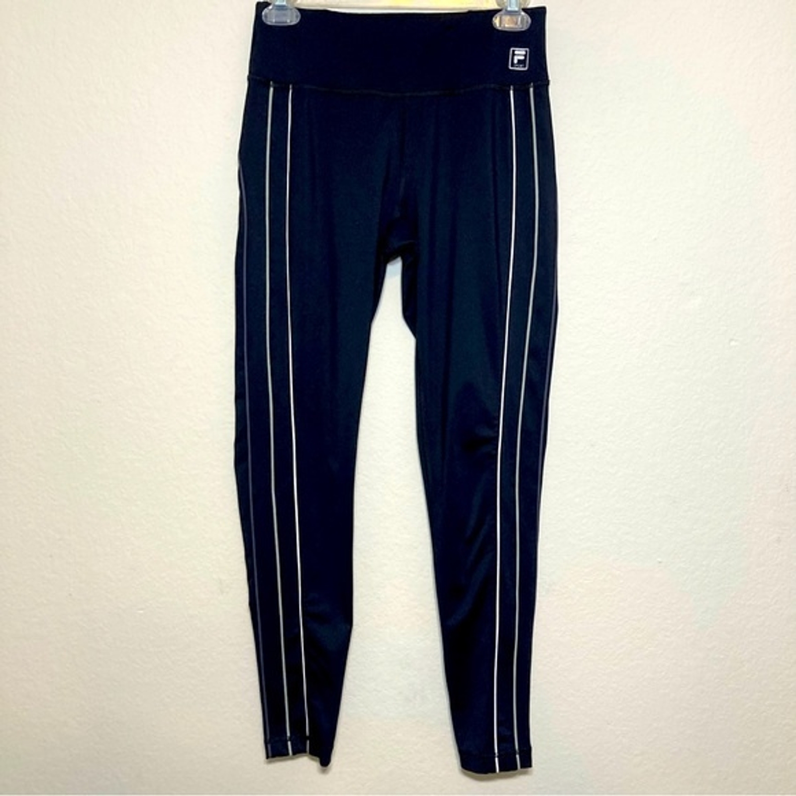 Leggings FILA Sport donna neri sportivi lunghezza intera scomparto con cerniera piccolo