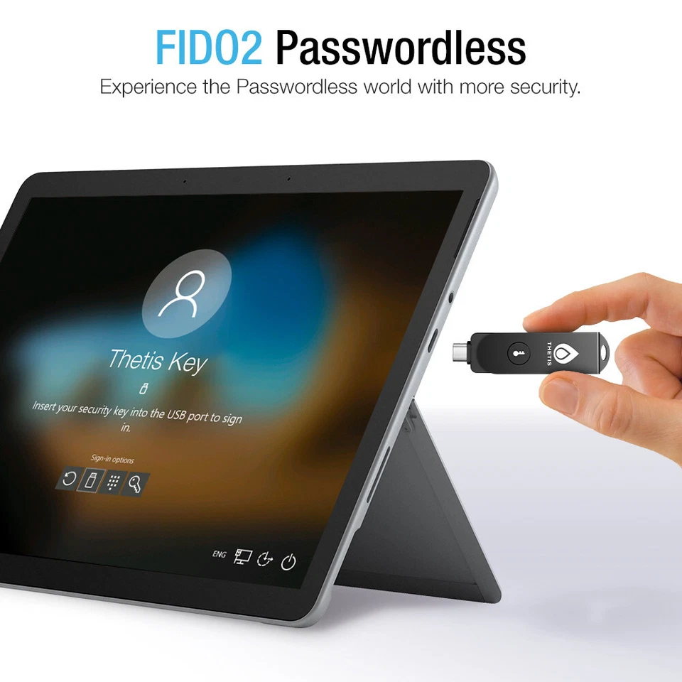 Thetis Pro FIDO2 Security Key Passkey via Connect USB-A / USB-C NFC, TOTP /HOTP - Image 3 of 4