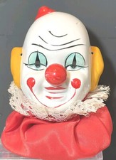 Hand Painted Ceramic Clown Head Figurine 5