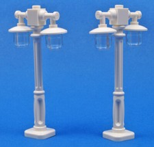 LEGO - 2 Strassenlaternen 2 flammig weiß / Laterne Lampe / 11062 3626 NEUWARE 
