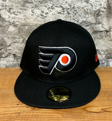 NEW ERA 59FIFTY NHL PHILADELPHIA FLYERS FITTED CAP BLACK AUTHENTIC NEW