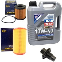MotoröL Filter Set 10W40 5 L + ÖLablassschraube FüR Citroen Jumper Peugeot Boxer