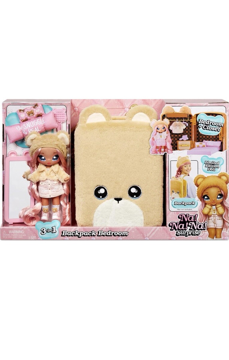 Na Na Na Surprise 3-in-1 Backpack Bedroom Playset Sarah Snuggles
