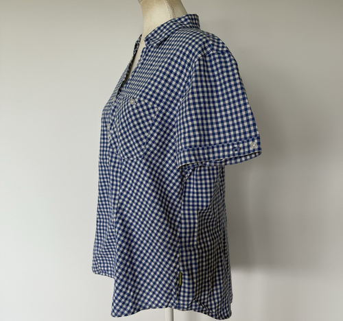 KATHMANDU Women's Top Size 16 - blue check shirt organic cotton/ hemp - Picture 2 of 6
