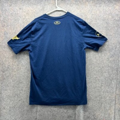 Under Armour ラガーシャツ L ネイビー/ブルー Under Armour Shirt Men Large Blue Navy Heatgear Loose Respect