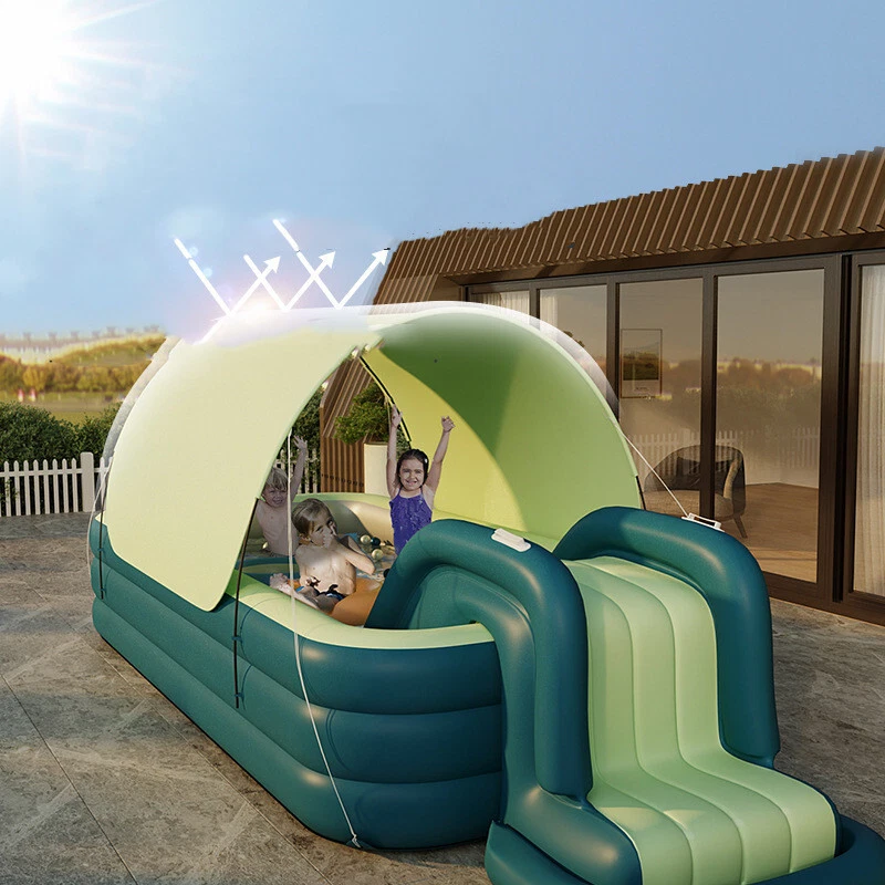 Baby blow up hotsell pool with shade
