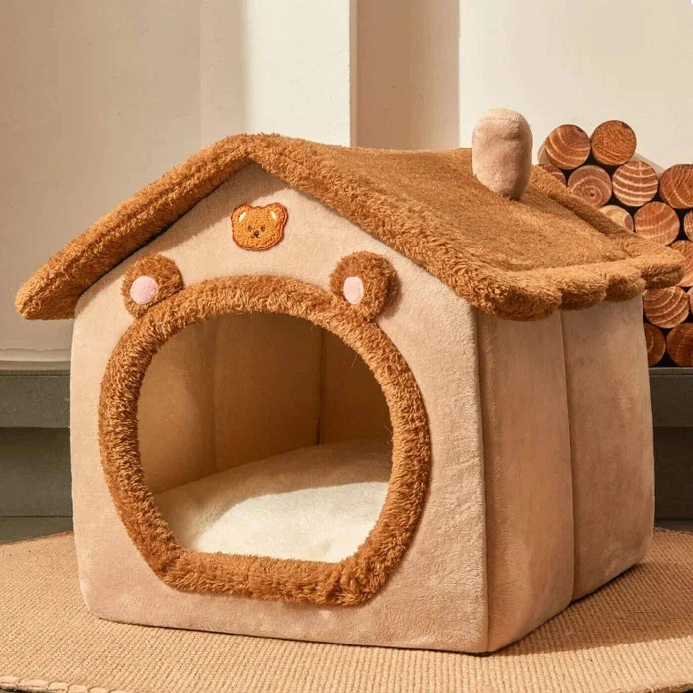 Dog House Kennel Pet Dog Cat Bed Small Dogs Warm Plush Cat Nest Fall Winter USA