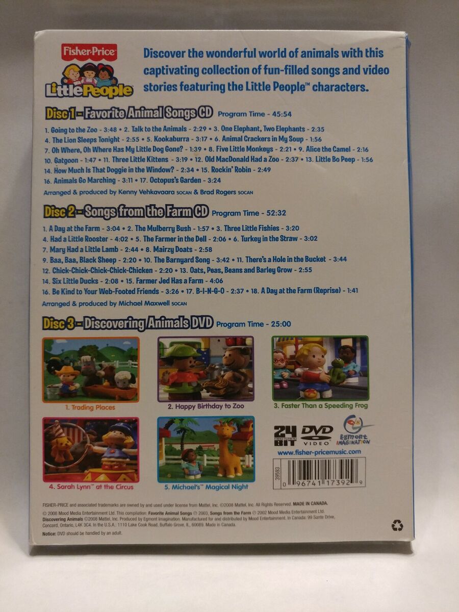 Fisher Price Little People Animal Classics Music CD and DVD Fisher Price Little People Animal Classics Music CD and DVD
