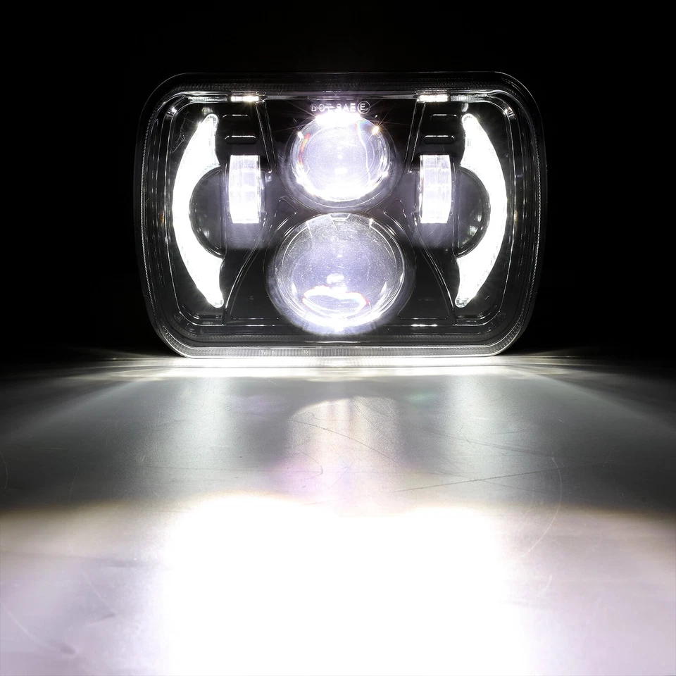 For Freightliner MT-35 MT-45 MT-55 Step Van DOT 5x7" 7x6 LED Headlight Hi Lo DRL - Image 2 of 4