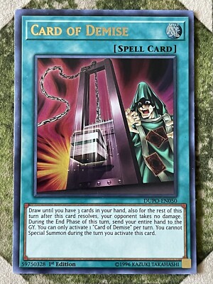 Yugioh CARD OF DEMISE Ultra Rare DUPO-EN050 | eBay