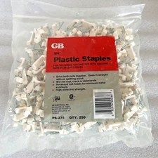 Gardner Bender PS-175 Cable Staple, 3/4In, Plastic, Romex, Pk250