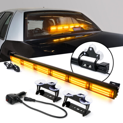 Xprite 27 Amber LED Strobe Light Bar Heavy-duty Rooftop Emergency Warning Lamp - Foto 8
