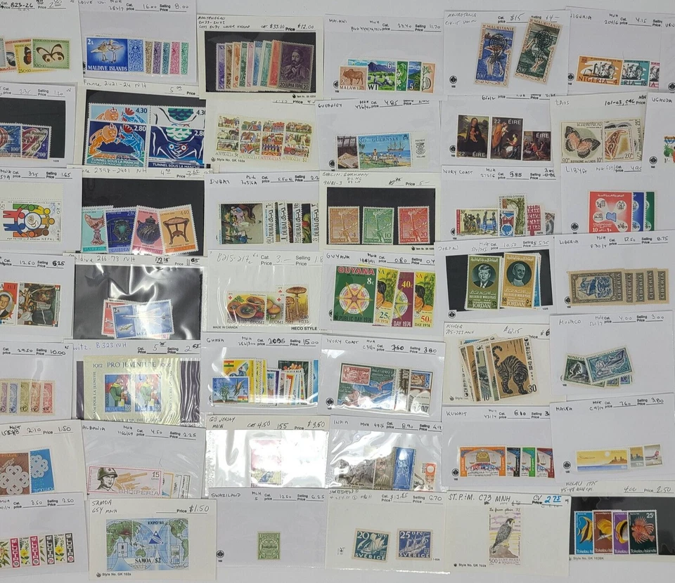 Colección de estampillas de alto valor en todo el mundo como nuevas - cada lote $350 en diferentes juegos completos Foto 3 de 4