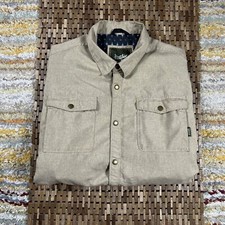 Howler Bros Brothers Tan Khaki Insulated Puffer Shirt Jacket Men  s Size XL