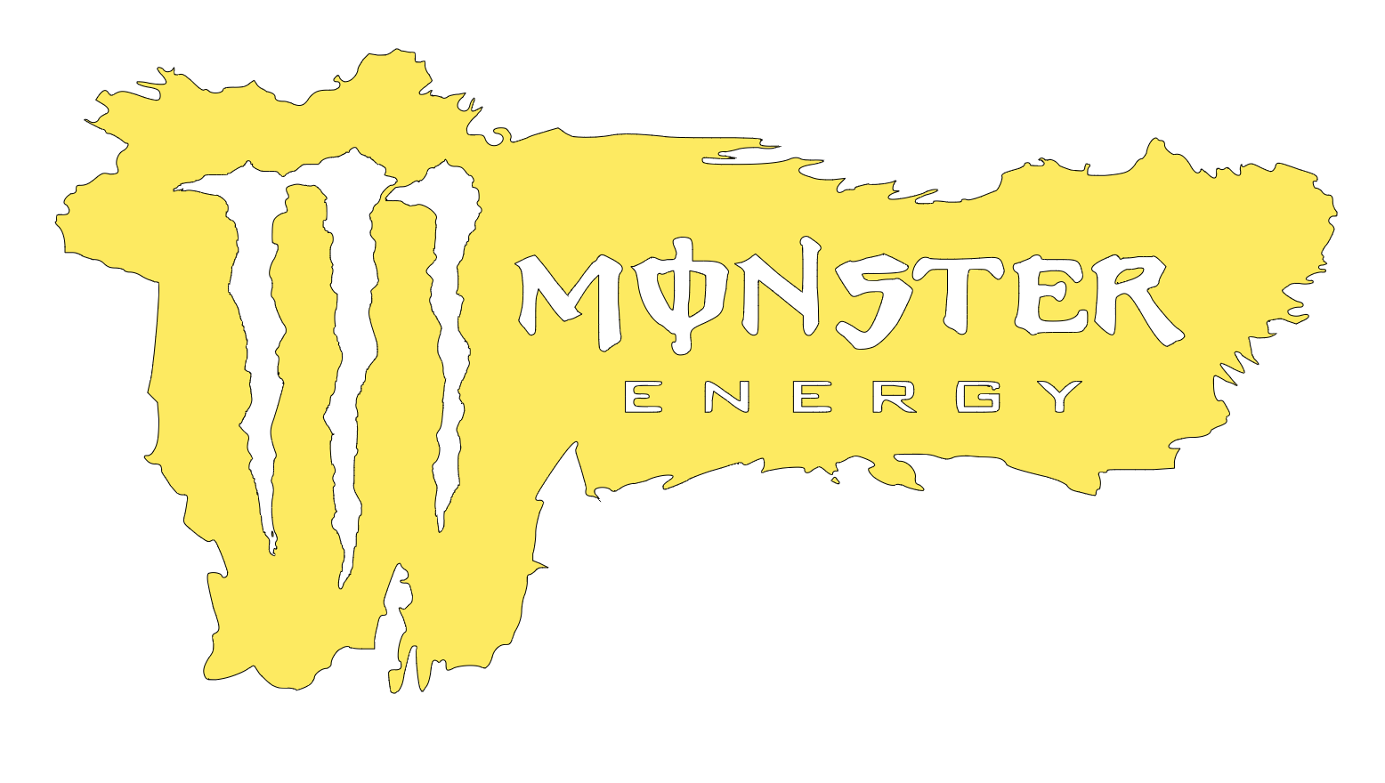 Monster Energy Logo Vinyl Sticker Decal PLUS mini sticker 3 pack