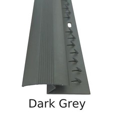 Carpet To Tile / Laminate or Wood - Grey & Chrome - Threshold Metal Z Bar Trim