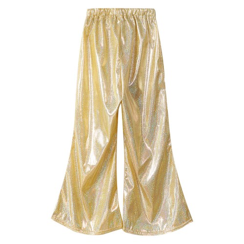Kids Girls Boys Shiny Hip Hop Jazz Dance Flared Trousers Sequins Bell Bottoms - Picture 18 of 79