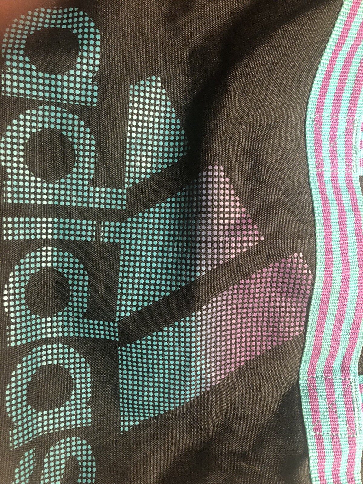 Adidas Duffle Gym Bag RN 90288 100 Polyester Retro Purple/green On