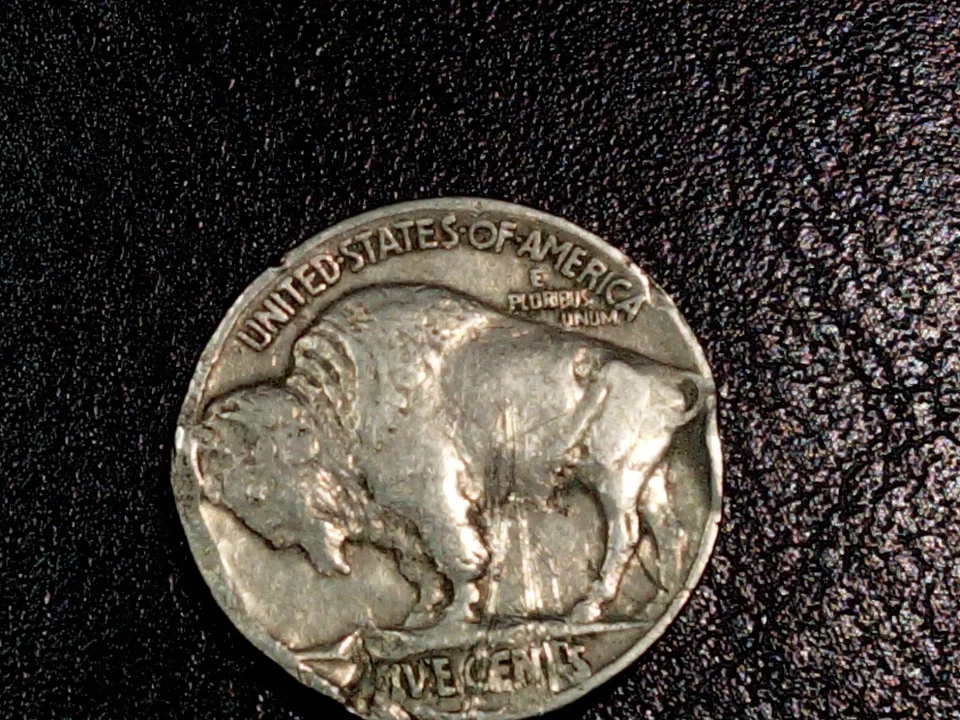 Mint Error Coin 1937 Buffalo Nickel Damaged Planchet DDR Broadstruck Reverse  - Image 3 of 4