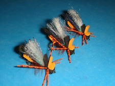 FLY FISHING FLIES - Black Foam SUPER CICADA Flies size #6 (6 pcs.)