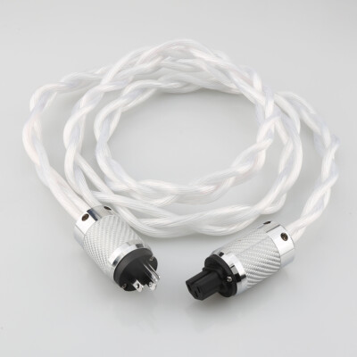 5N OCC Rhodium Plating AC Audiophile Audio Amplifier DAC Filter HIFI Power Cable