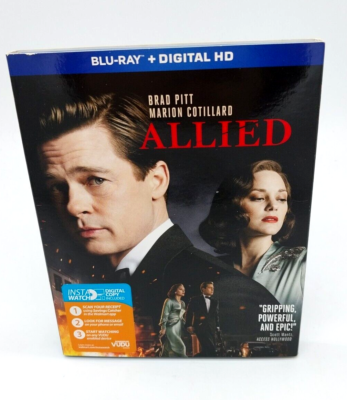 #ad #ad Allied Blu ray With Slip Cover 2016 War Romance Brad Pitt Marion Cotillard $7.95