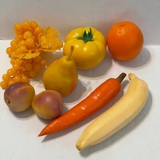 Lot of 8 Faux Fruit/Vegetables Heavy Realistic Decorative Mix