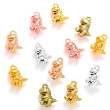 50pcs 17 12mm Alloy Charm Little dinosaur Pendant Crafts for DIY Jewelry