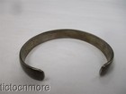 VINTAGE SIGNED M NAVAJO INDIAN OPAL & TIGERS EYE INLAY LINE CUFF STERLING — photo 9