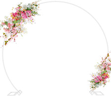 8ft Round Backdrop Stand Metal Balloon Arch Circle Wedding Party Event Decor for