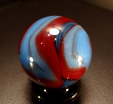 JABO  BIG   15/16 "  BOULDER  BLUE OXBLOOD mimic  Stunning  (retired)  1990's