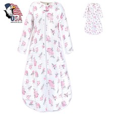 Hudson Baby Long Sleeve Muslin Sleeping Bag Pink Floral 18-24 Months