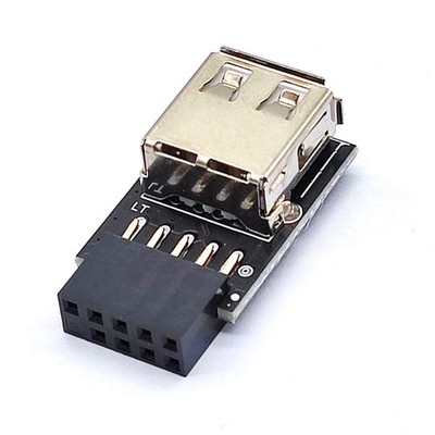 4X 9Pin to 1 Port USB Adapter Connector PC Internal Motherboard 9Pin to U5298