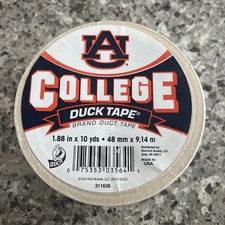 Duck Tape College - Auburn University Tigers 10yds Long  (1.88 In) New Sealed