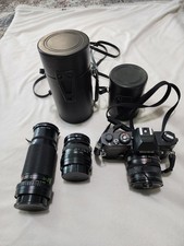 Konica AutoReflex TC 35mm SLR Camera Hexanon 50mm f1.7 28mm f2.8 f 80-200mm