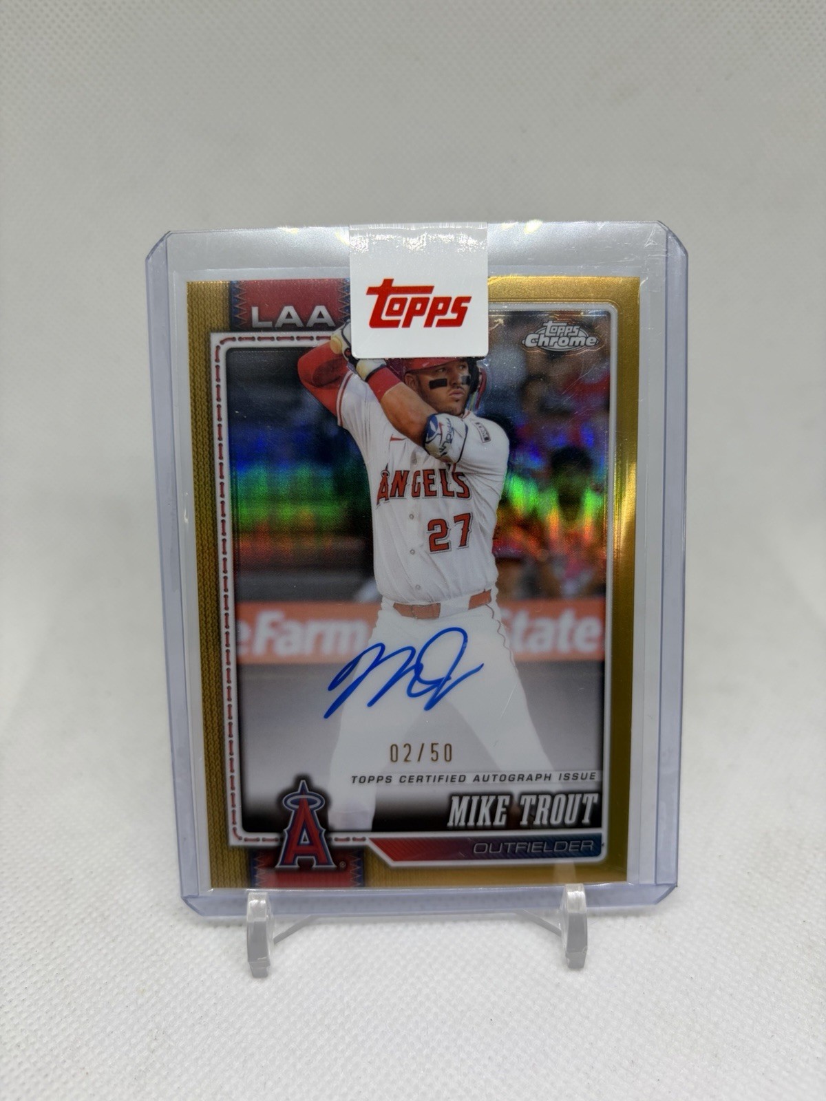2026 Topps Chrome Mike Trout True Gold Refractor Legend Auto /50 SEALED