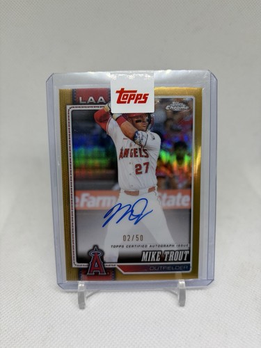 2026 Topps Chrome Mike Trout True Gold Refractor Legend Auto /50 SEALED