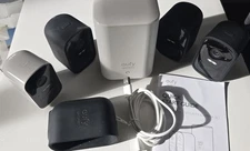 Eufy Security HomeBase 2 T8010 White Wi-Fi Security Camera with 4 Camera Bundle