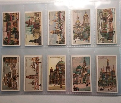 1917 Wills's Cigarettes Gems of Russian Architecture Full 50 Card Set EX-NM