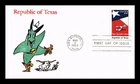 DR JIM STAMPS US COVER REPUBLIC OF TEXAS FDC SCOTT 2204 ELLIS ANIMATED CACHET