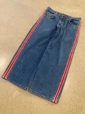 Sz 36" Vintage PJ Pachinno Stripe Jeans Wide Leg JNCO Style Skate Grunge Y2K 90s
