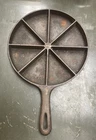 VINTAGE CAST IRON DUAL LOGO CORN BREAD SKILLET 8 SLICE ~ GRISWOLD & WAGNER WARE