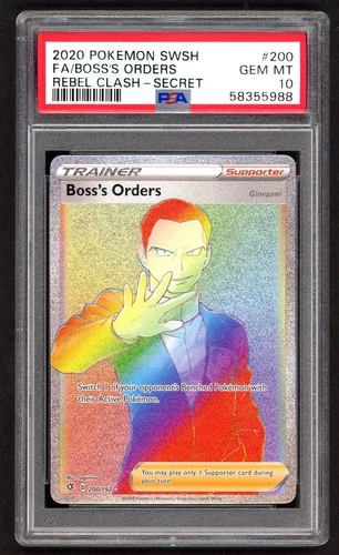 Pokemon Cards - PSA 10 Boss's Orders 200/192 - Rebel Clash Secret - GEM MT PSA10
