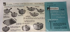 “Maid Of Honor” Copper Care Stainless Steel Cookware Instructions Sears 1955