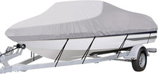 Icover Trailerable Boat Cover- 17'-19' Heavy Duty Waterproof Tarp Covers with...