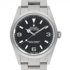 ROLEX Explorer I 114270 black Y Number second hand mens